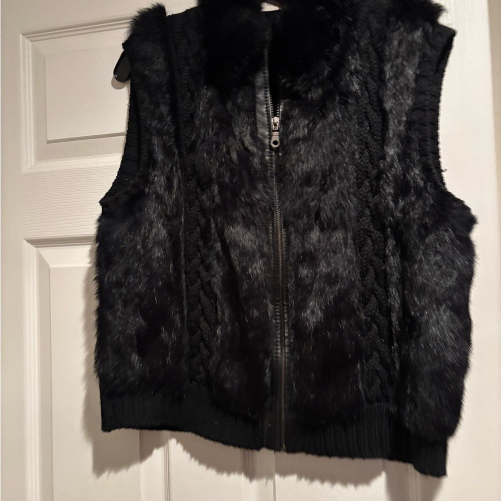 Lord & TaylorBlack Fur Vest